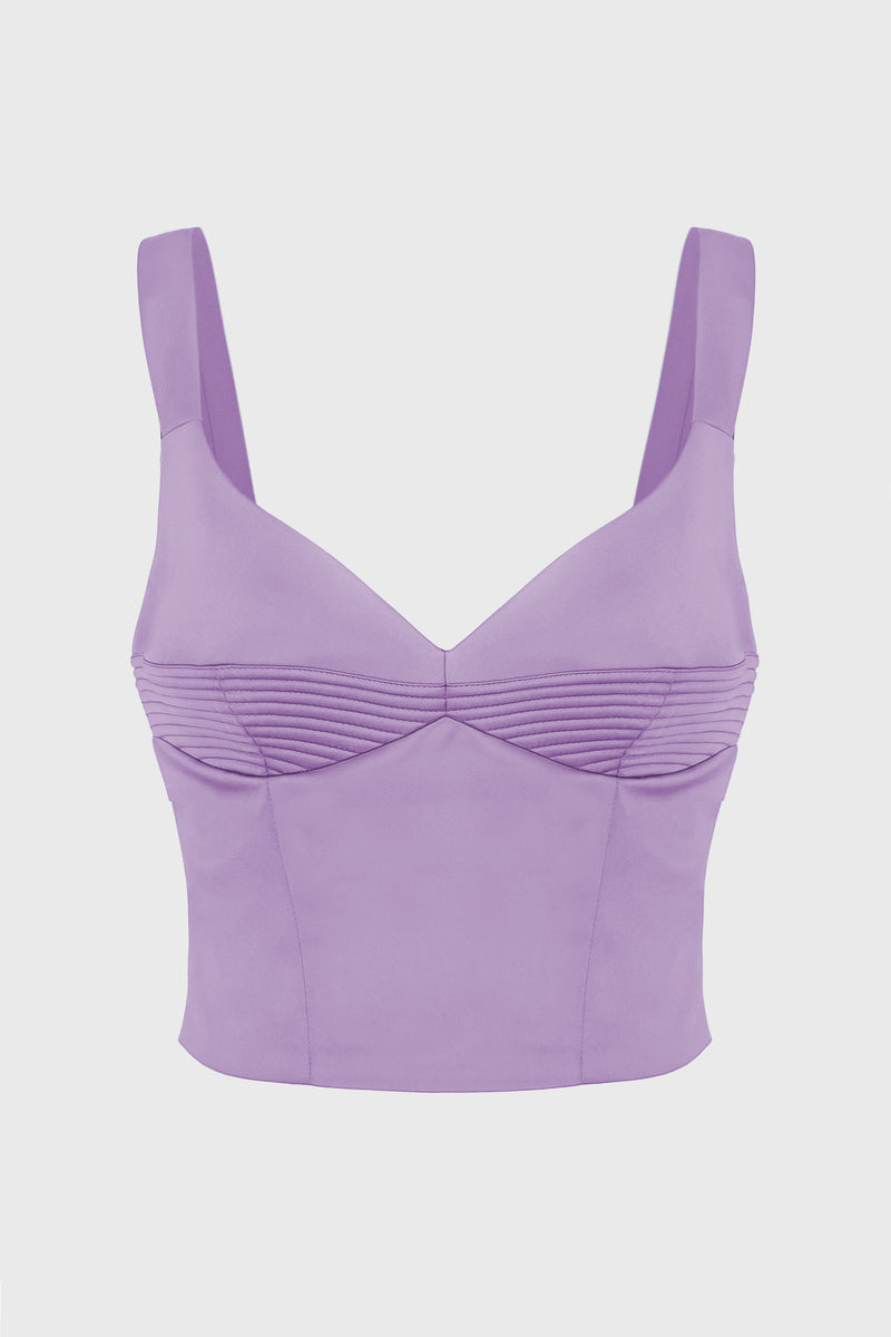 Corset lavanda din satin elastic Haze