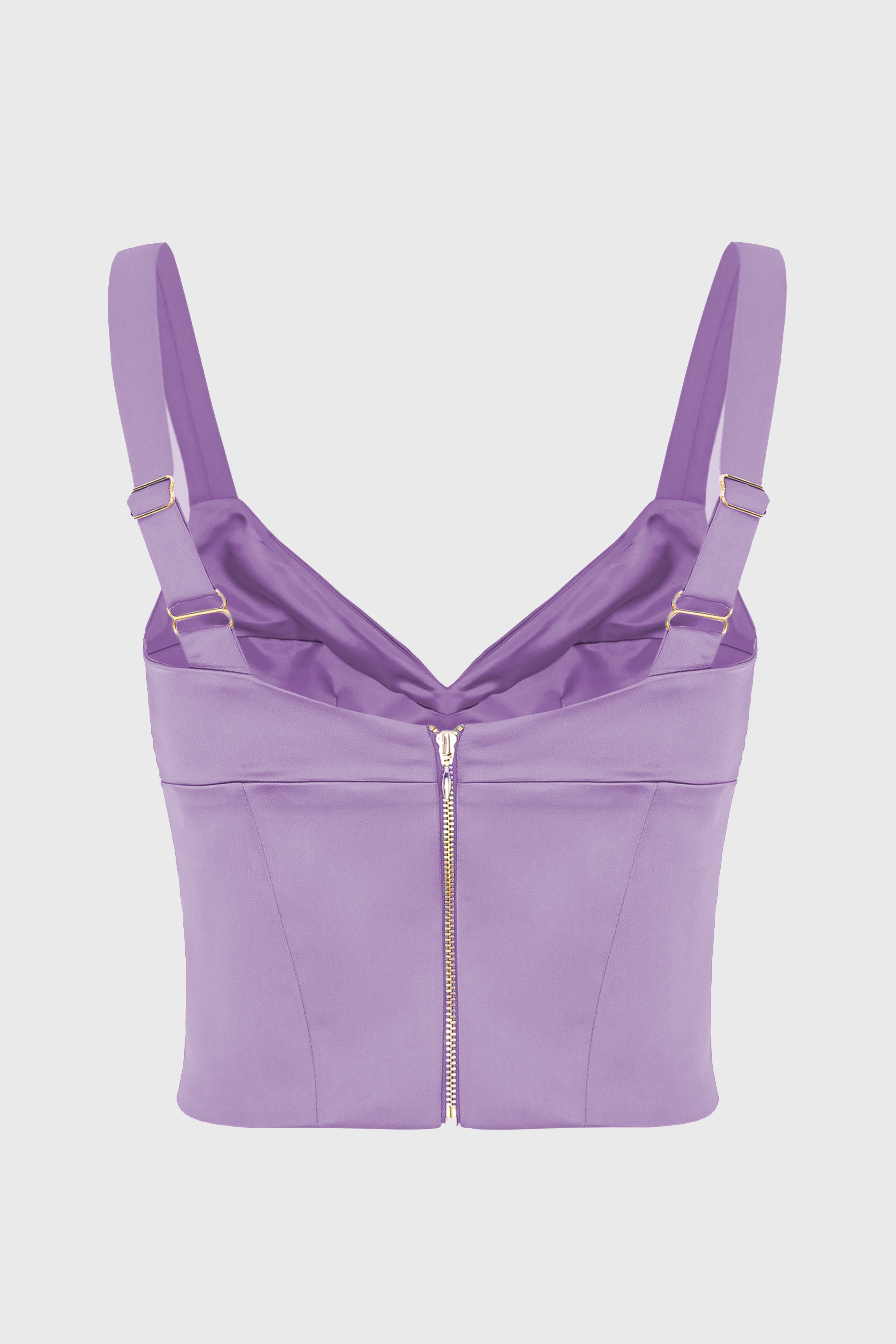 Corset lavanda din satin elastic Haze