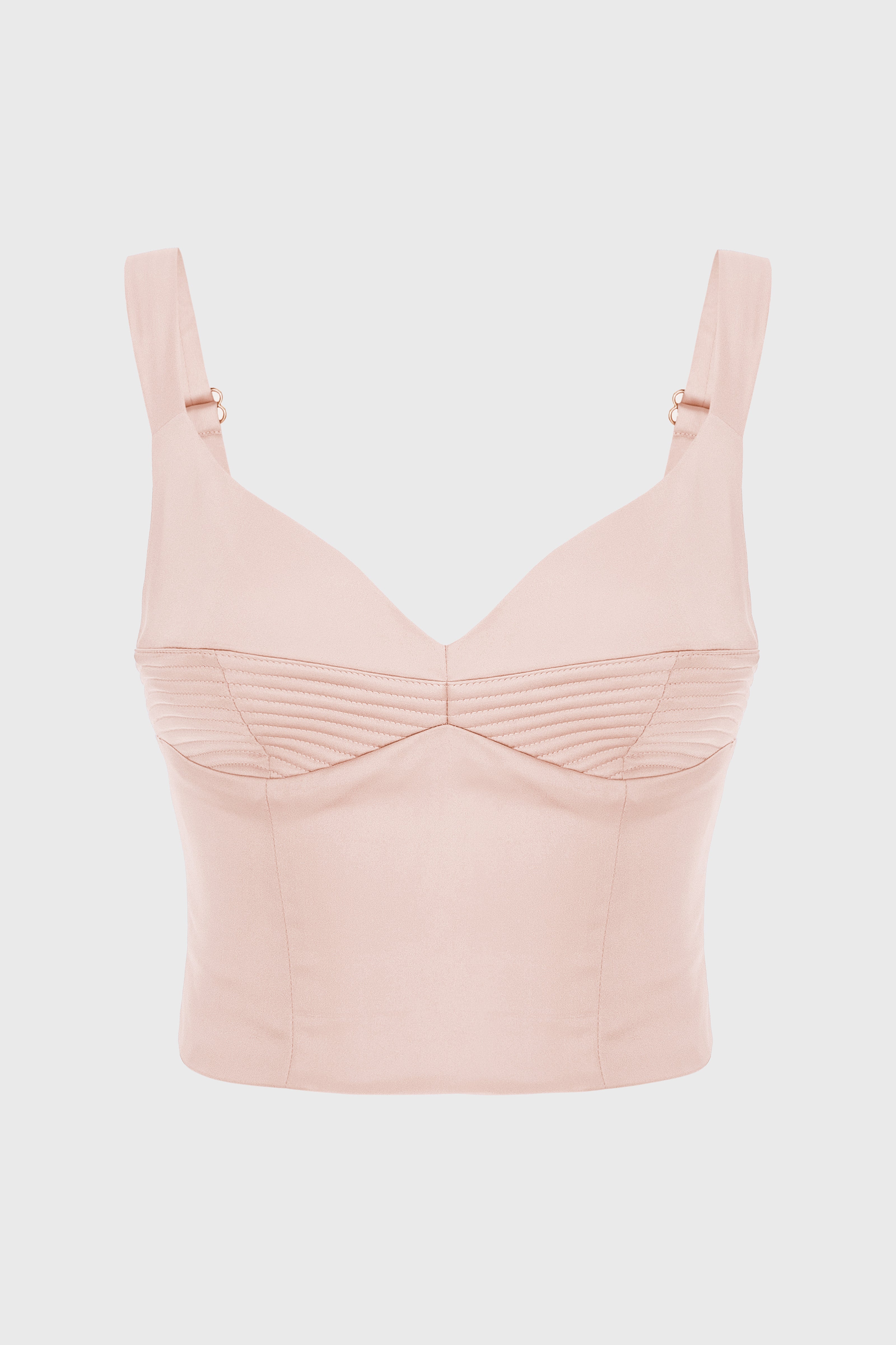 Corset roz pudrat din satin elastic Haze