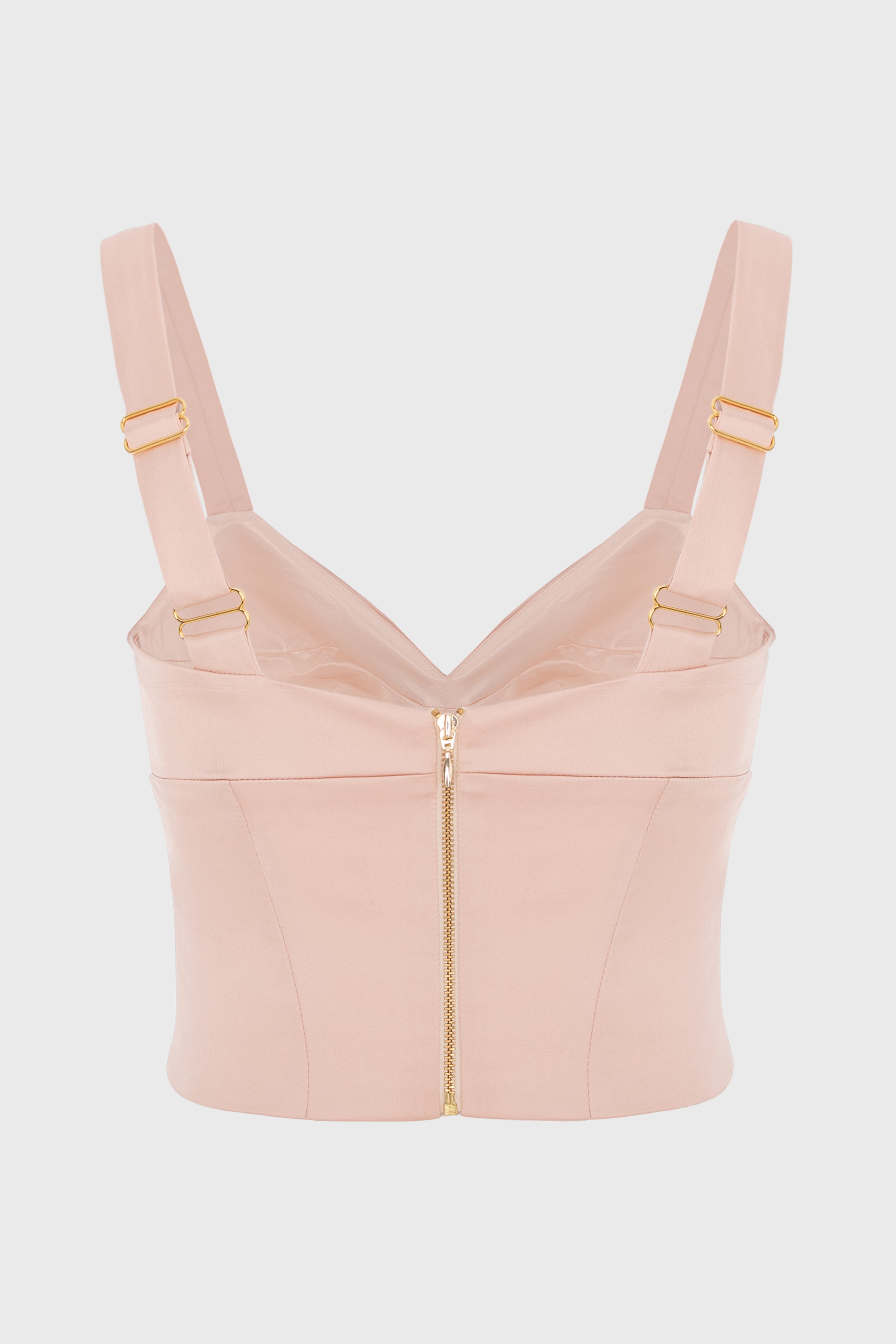 Corset roz pudrat din satin elastic Haze