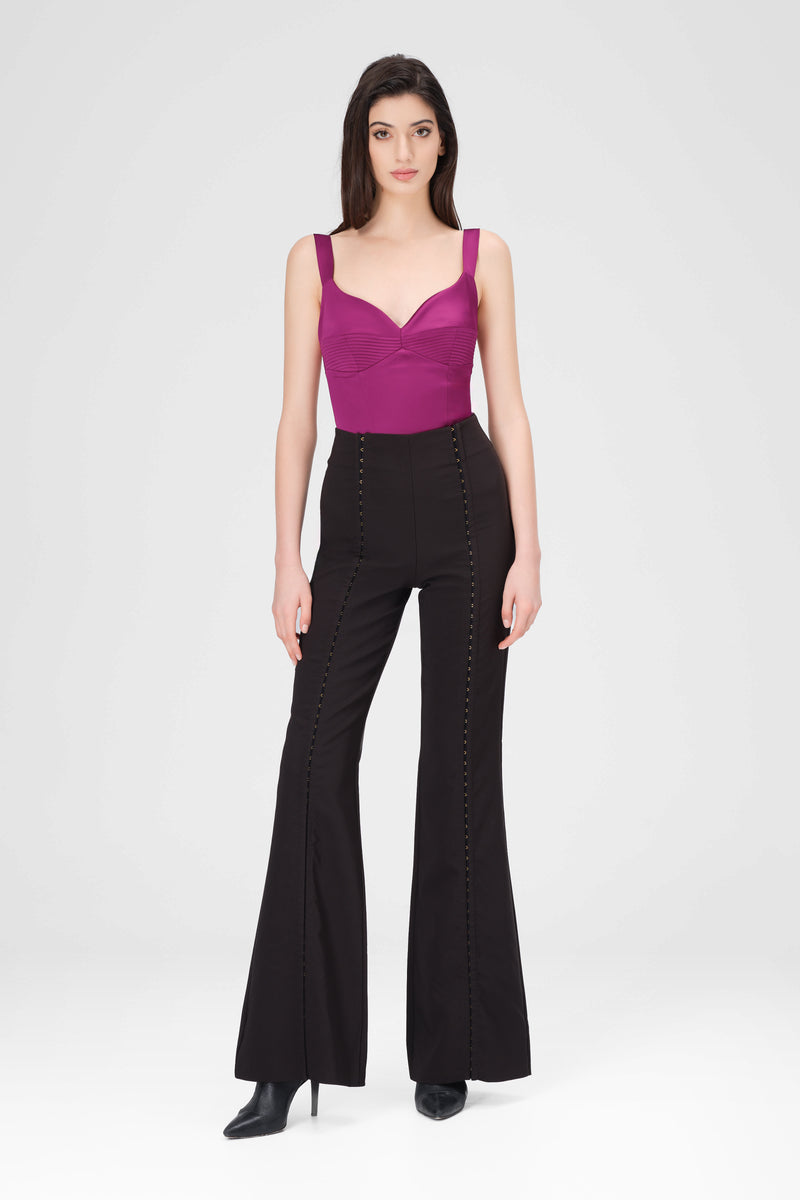 Corset roz intens din satin elastic Haze