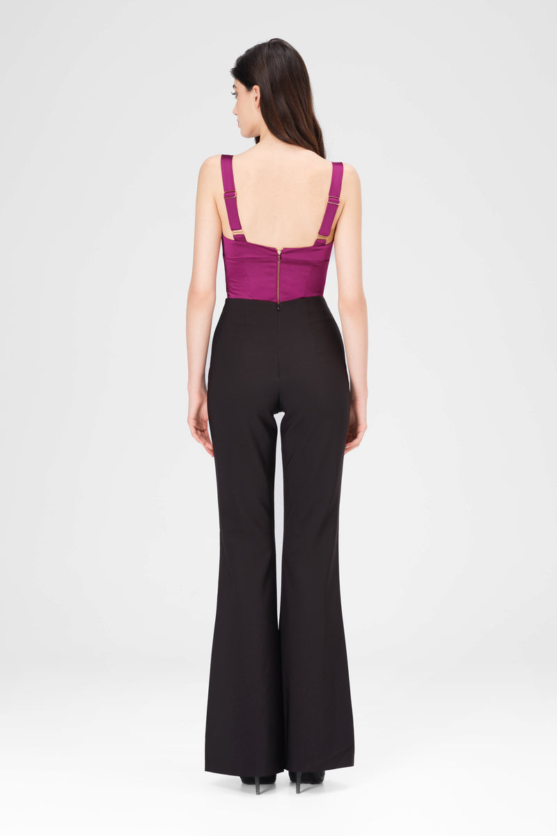 Corset roz intens din satin elastic Haze