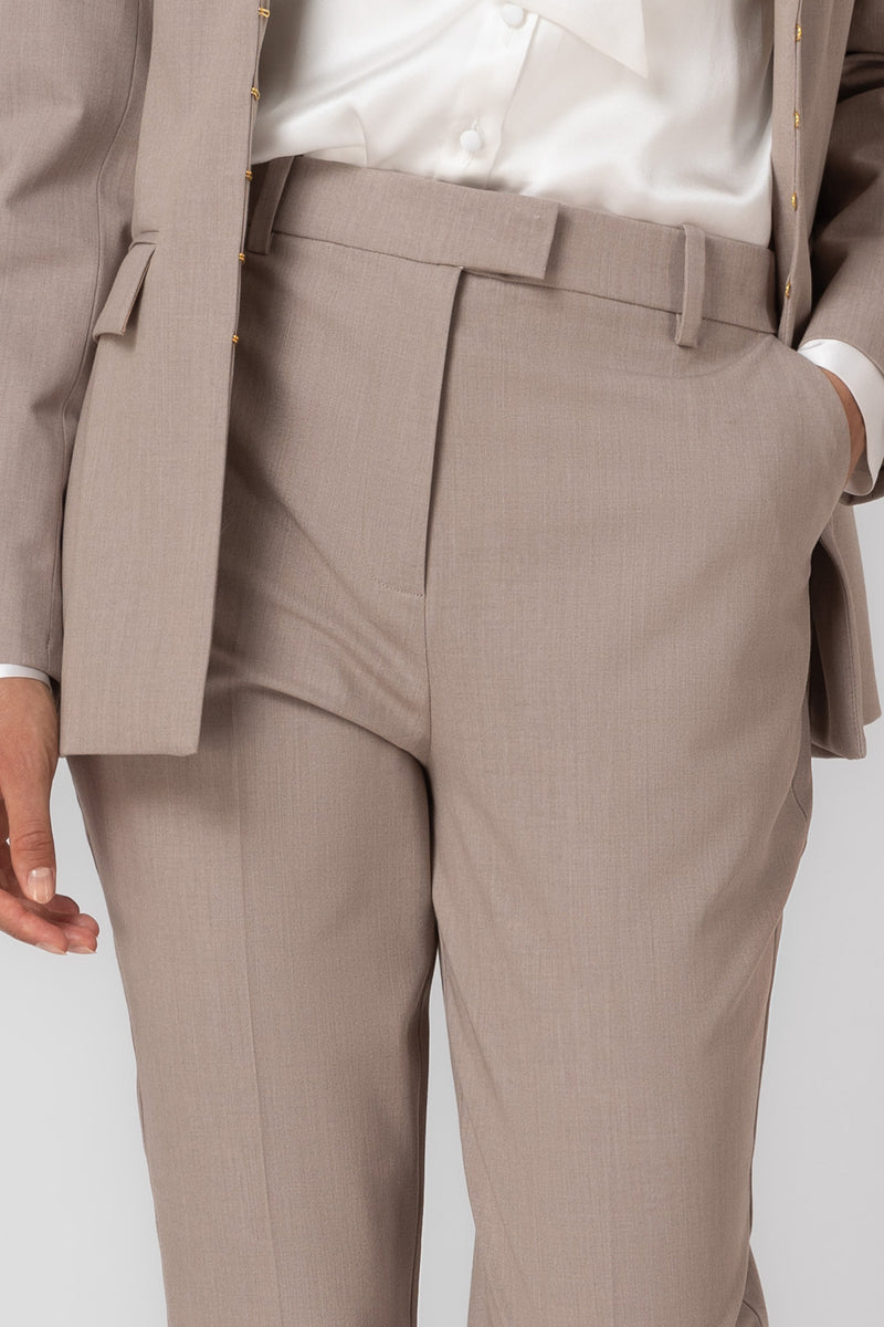 Pantaloni bej cu buzunare Formal