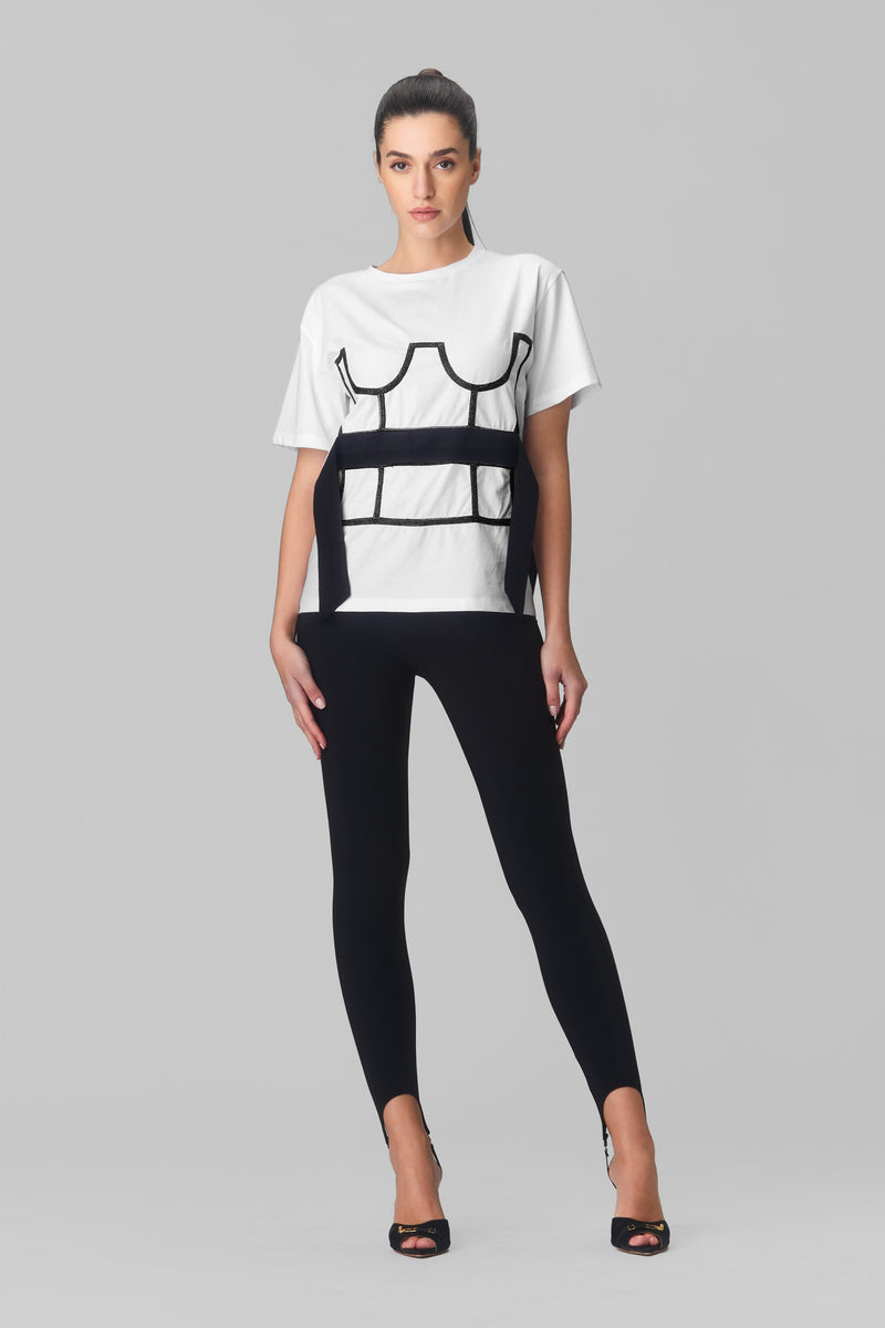 Tricou alb din bumbac organic Draft