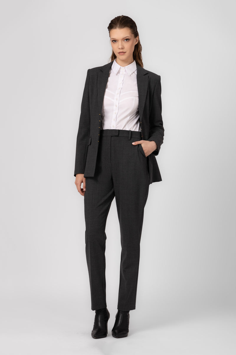 Blazer gri din lana Formal
