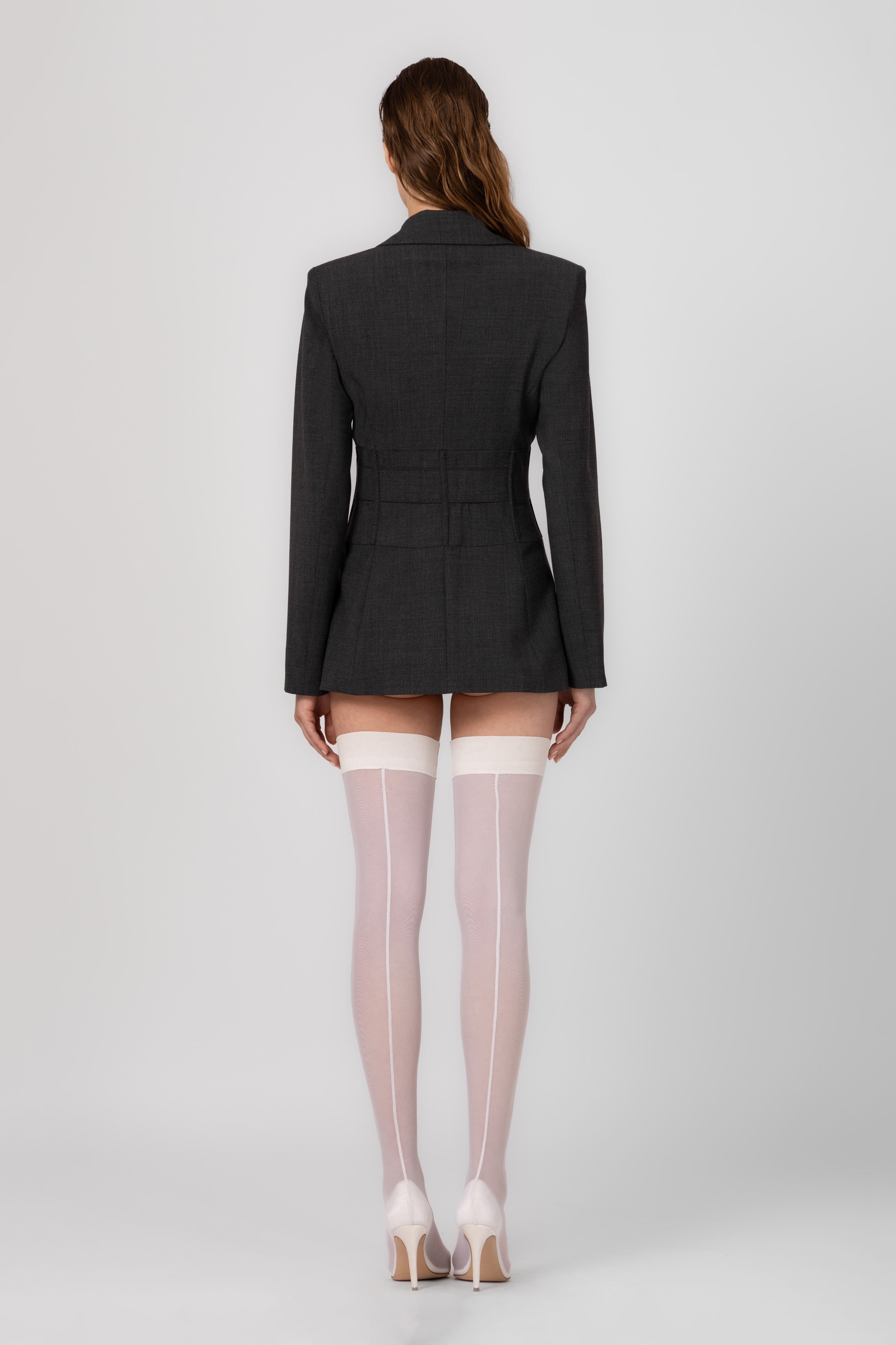 Sacou gri din lana Tomboy