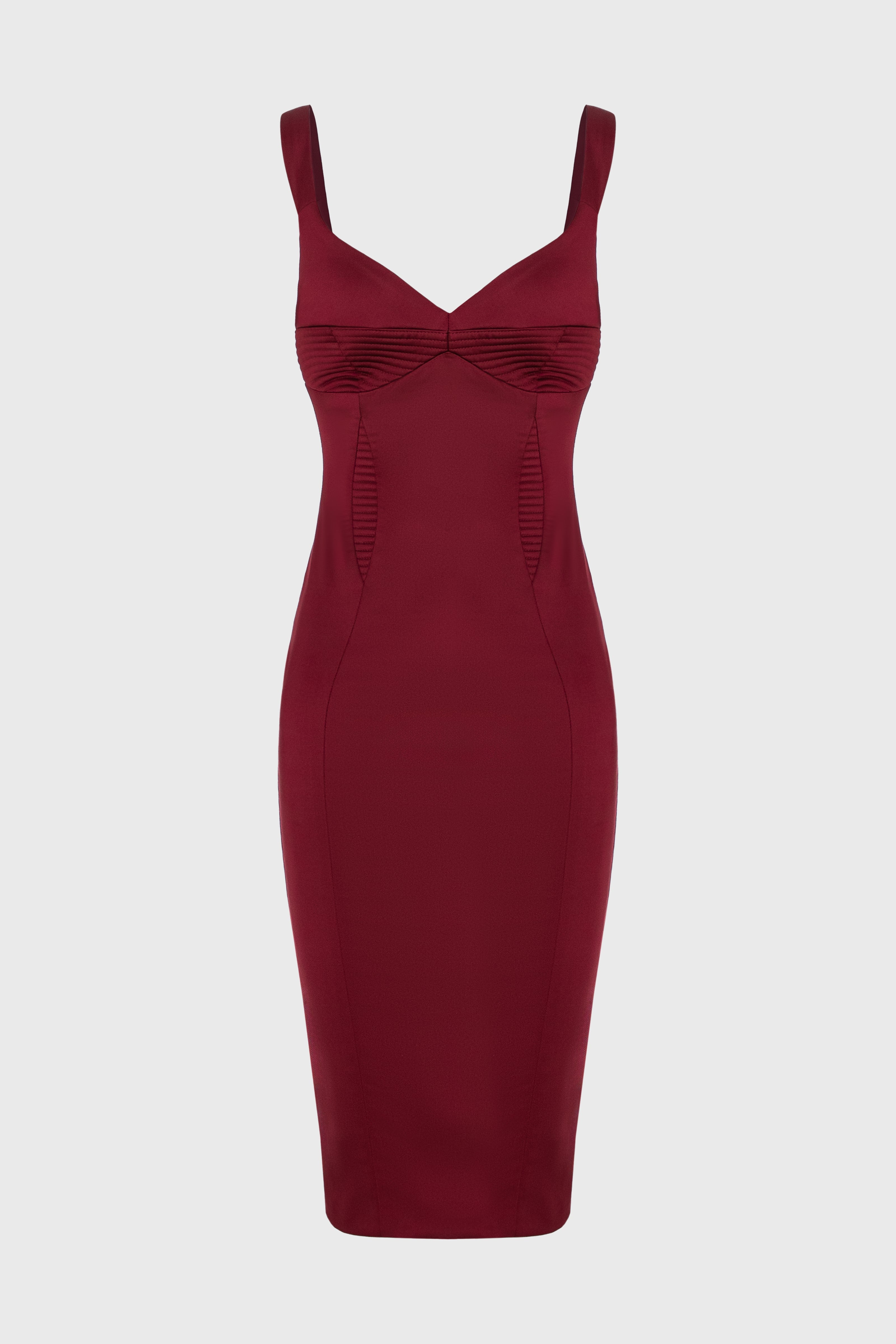 Rochie rosu burgund din satin elastic Haze