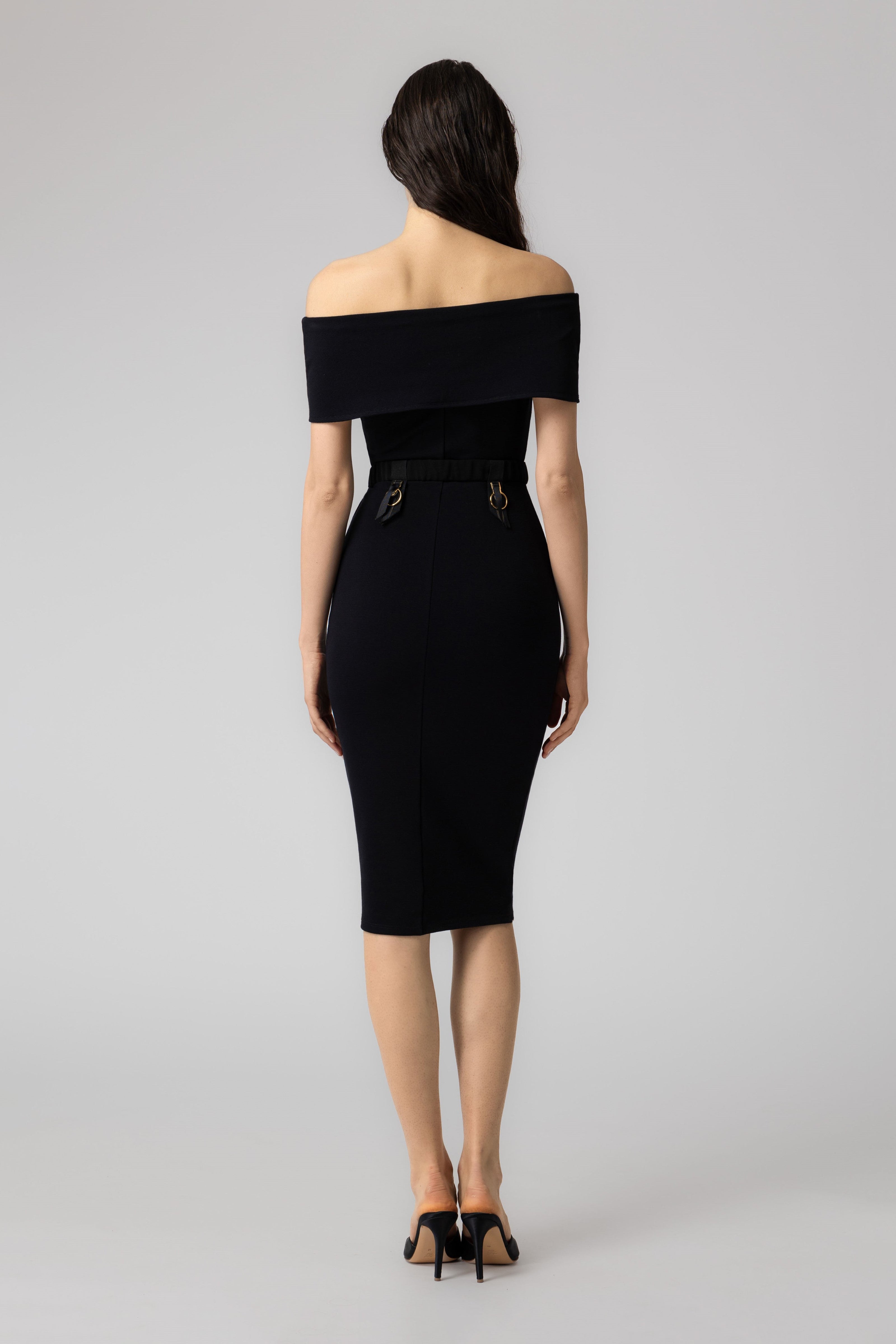Rochie neagra mulata Ellipse