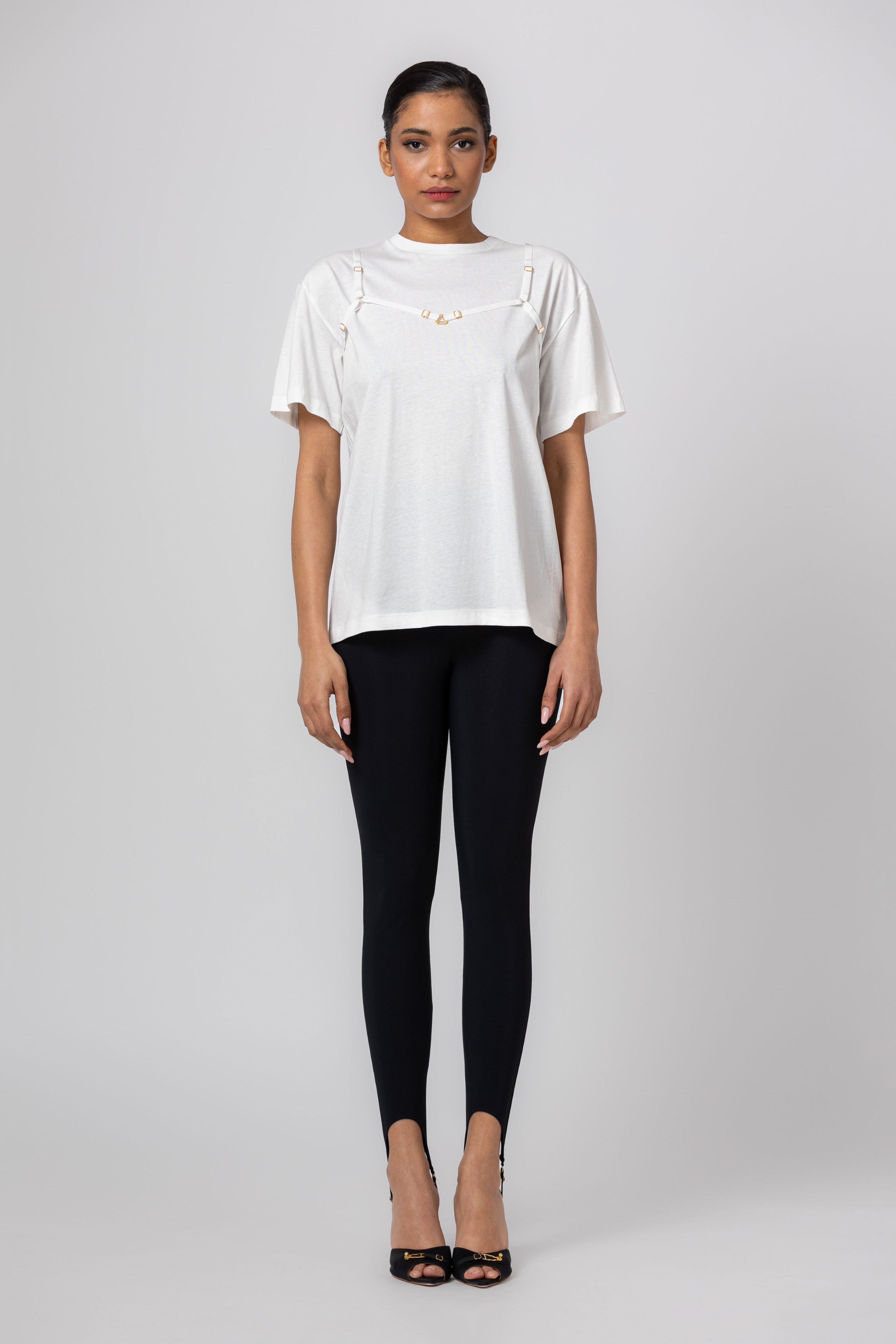 Tricou alb din bumbac organic Outline