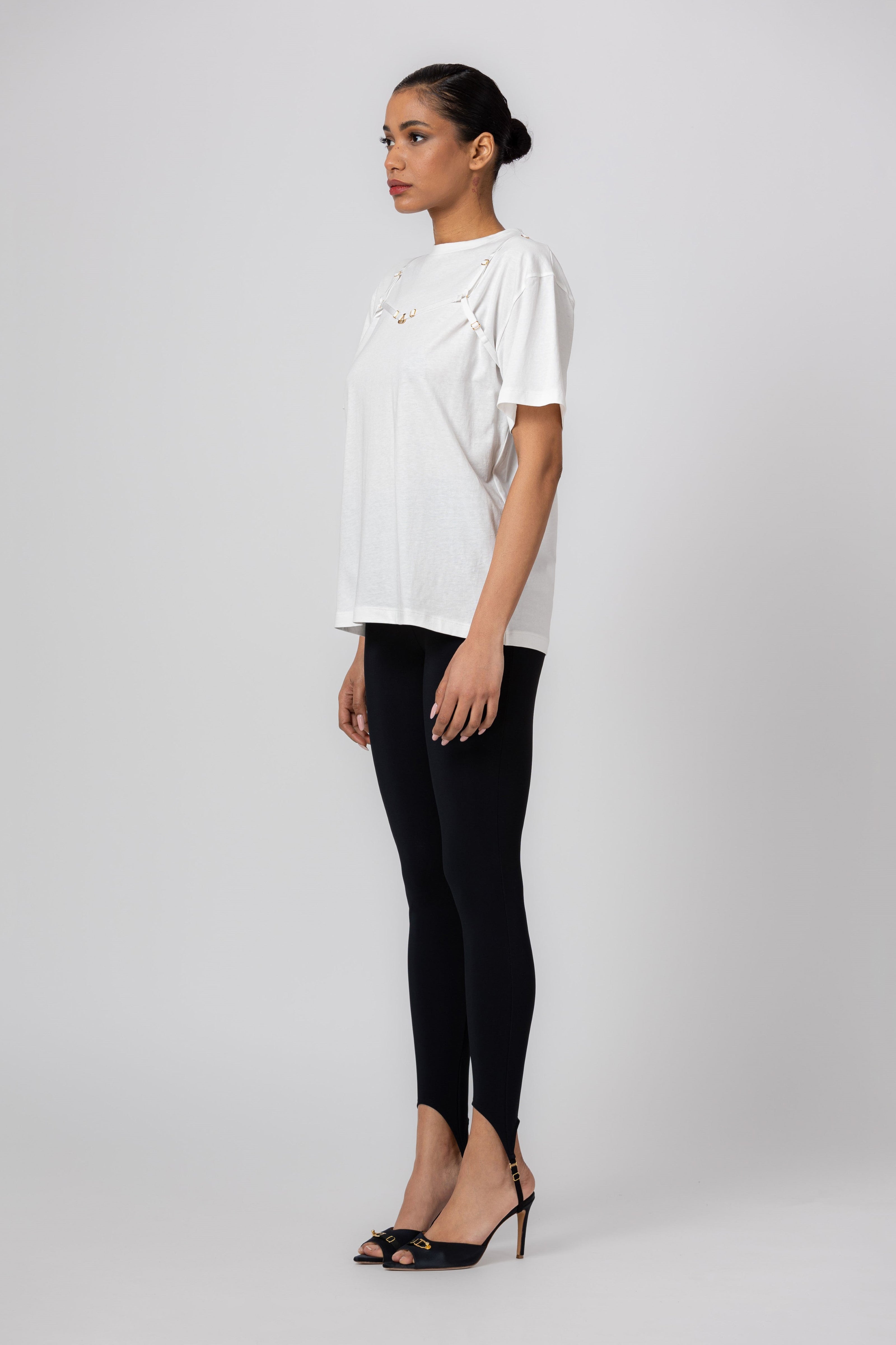 Tricou alb din bumbac organic Outline