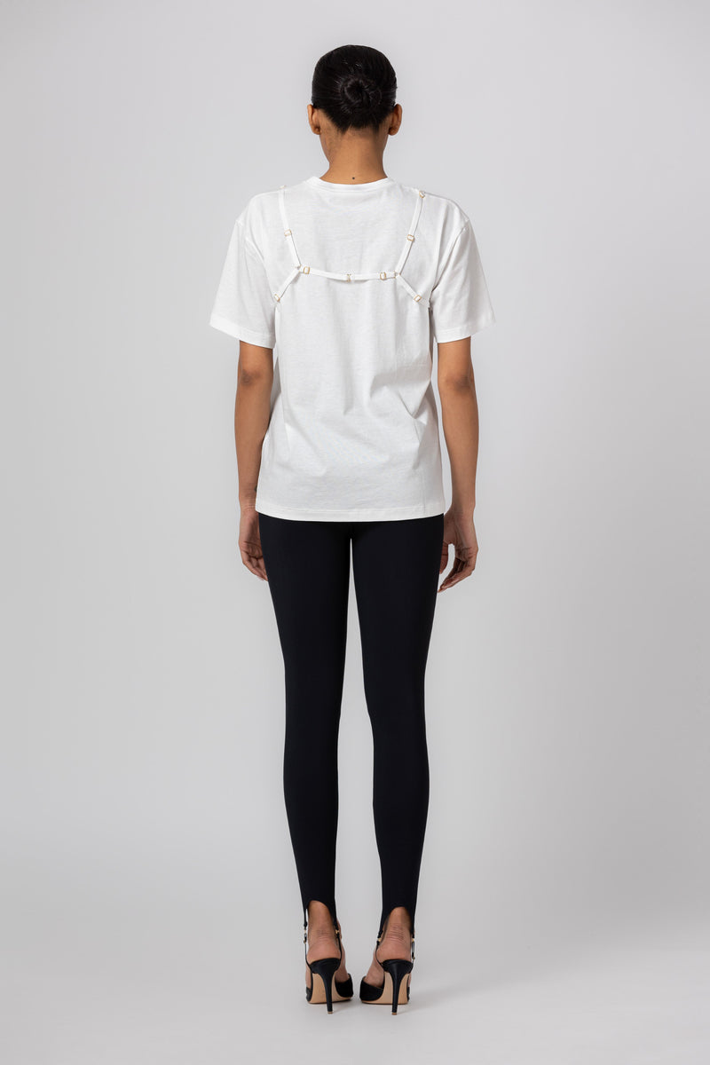 Tricou alb din bumbac organic Outline