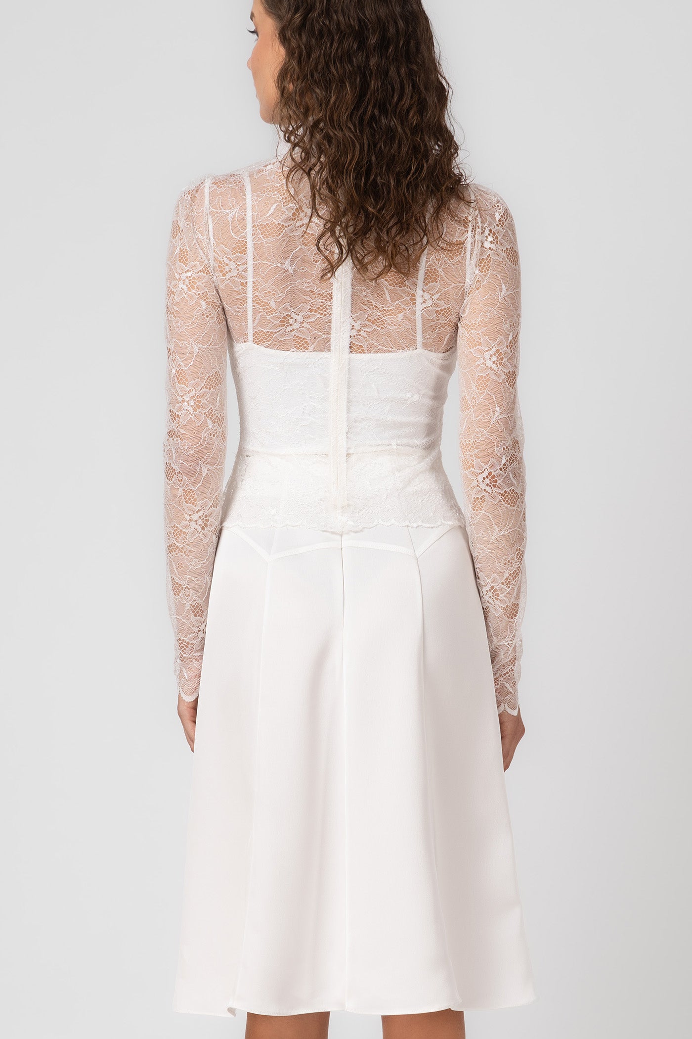 Bluza alba din dantelă Mist