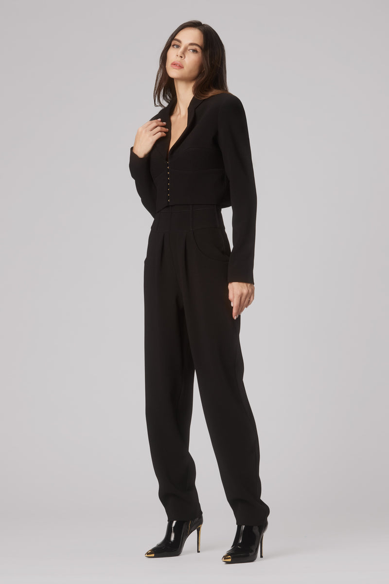 Pantaloni negri din lana Tomboy