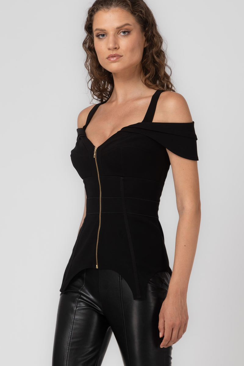 Corset negru Sculpt Cady