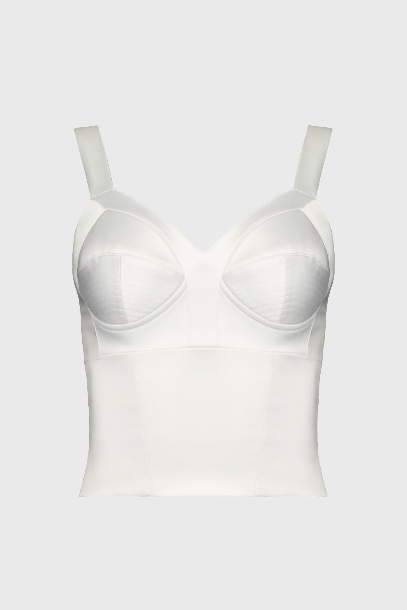 Corset alb din satin elastic Sculpt