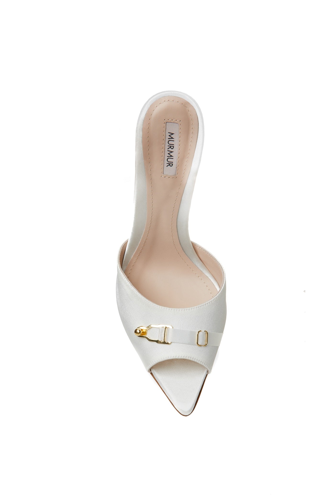 Pantofi albi din satin Secure