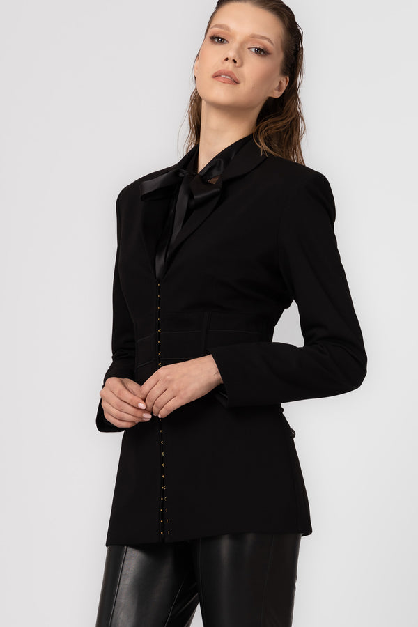 Blazer negru din lana Tomboy