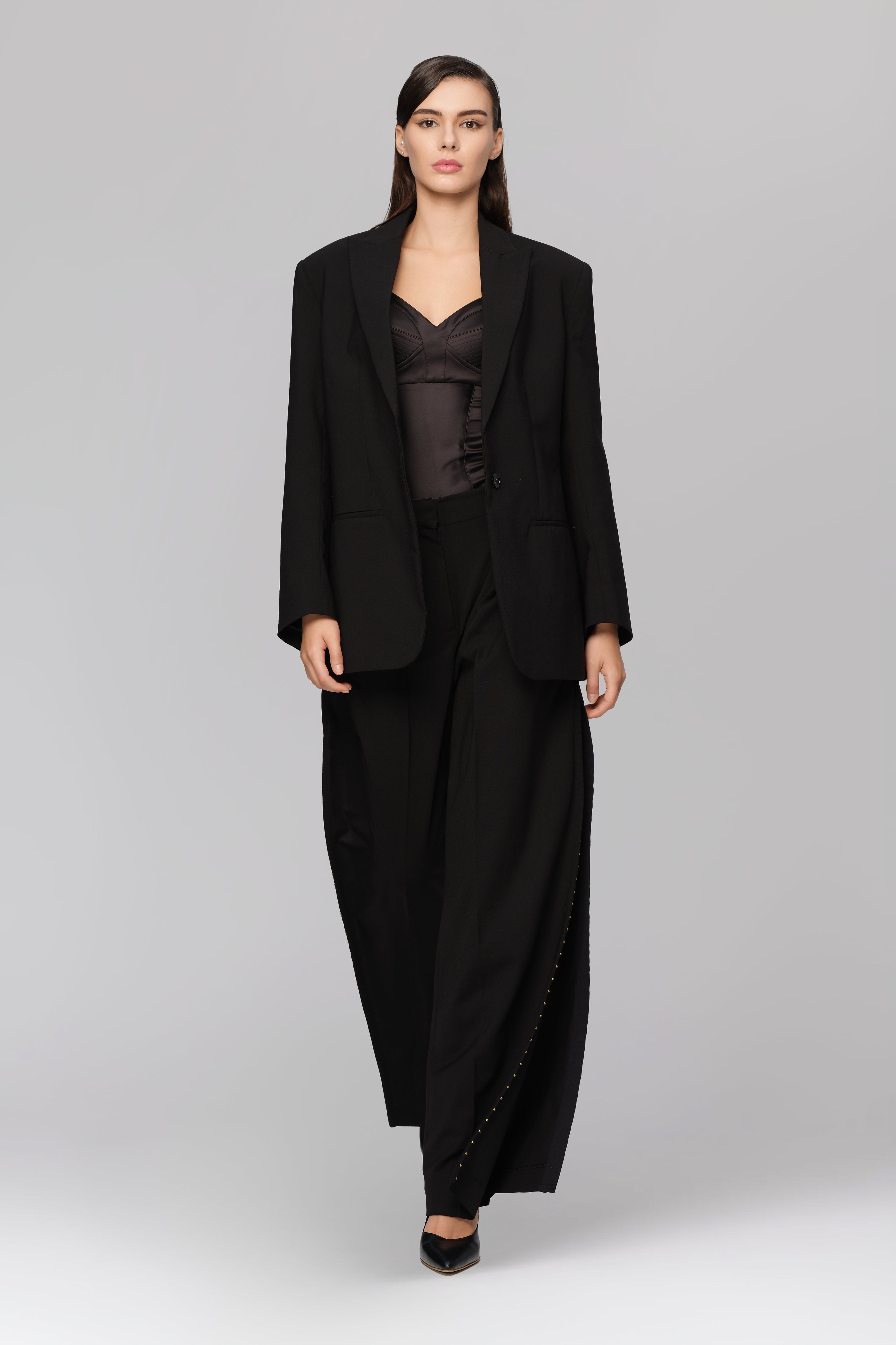 Blazer negru de lana Urban