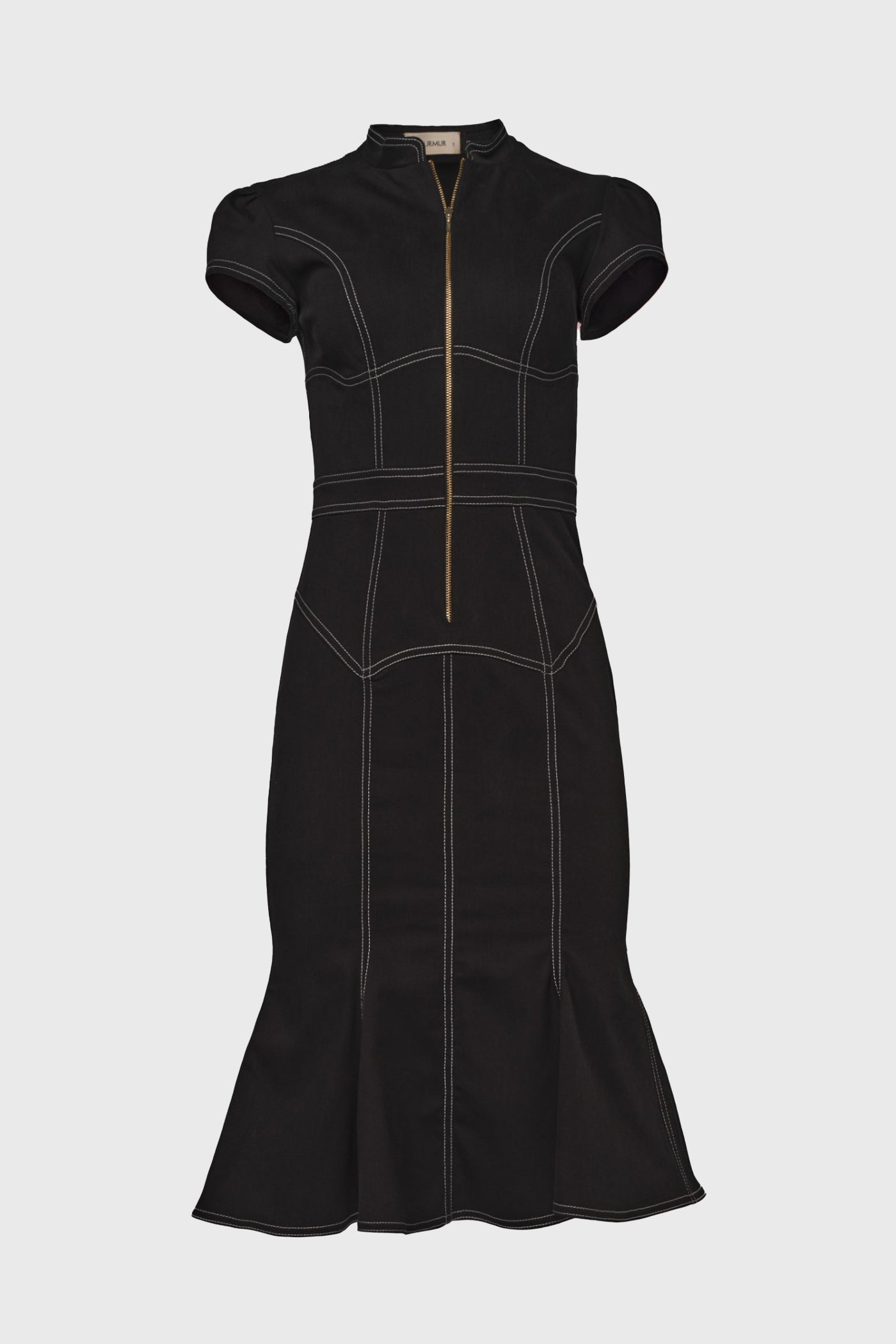 Rochie neagra din denim bi-elastic Underline