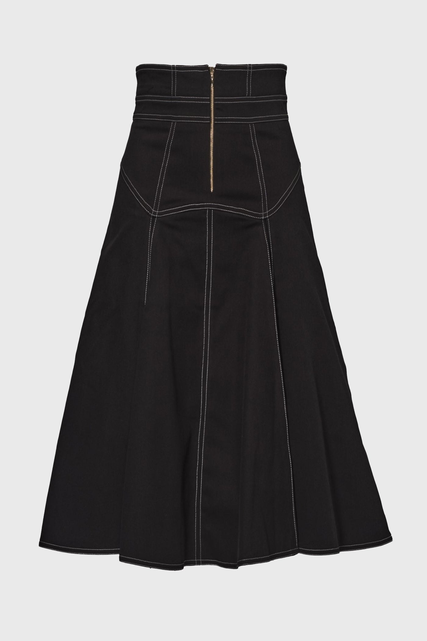 Fusta neagra din denim bi-elastic Underline