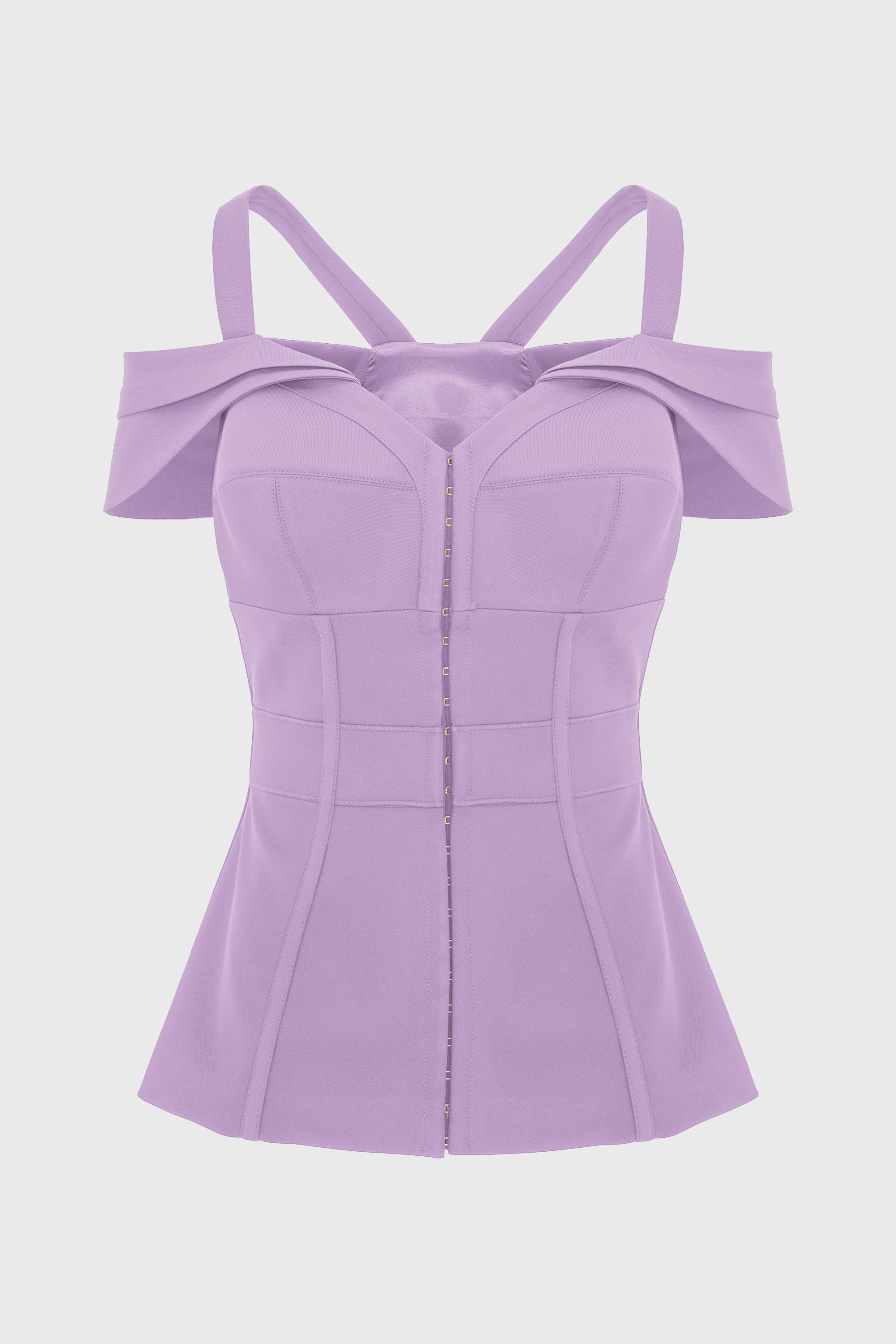 Corset lavanda cu maneci cazute Candy