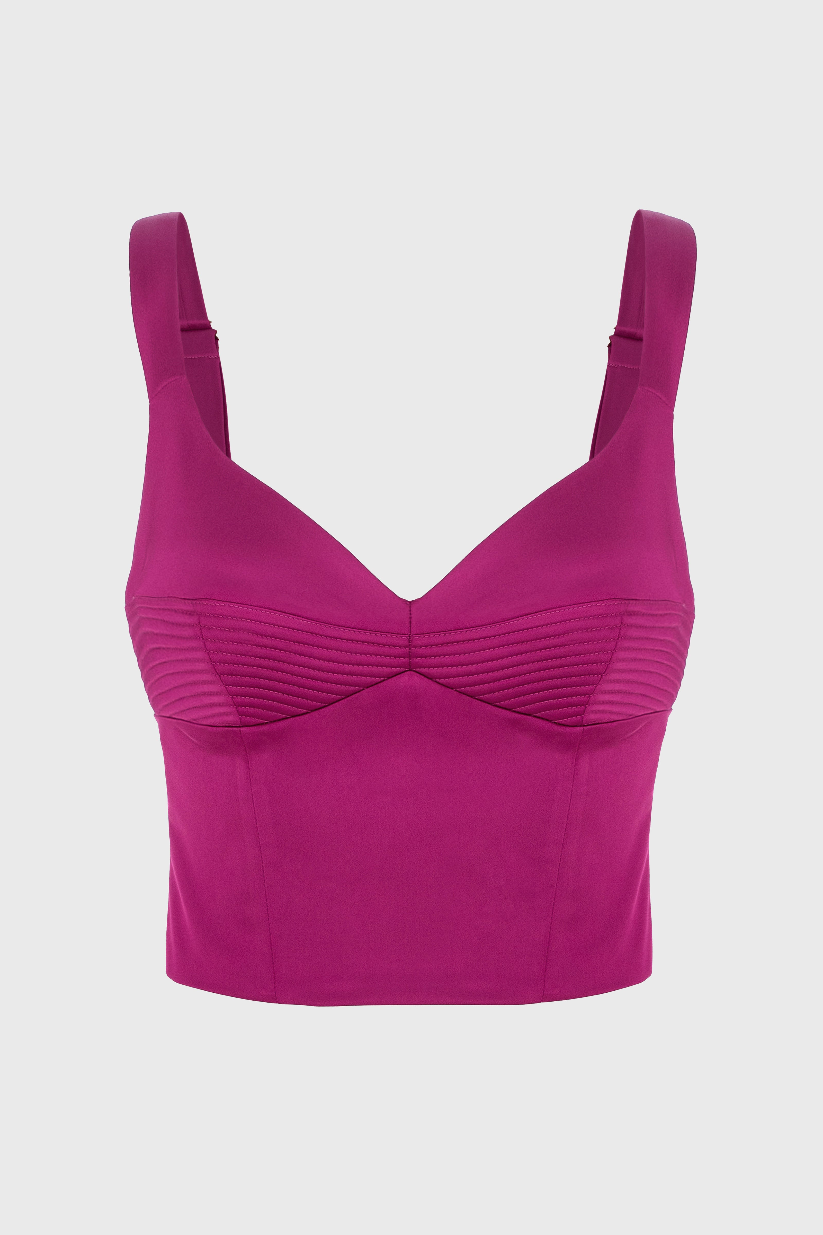 Corset roz intens din satin elastic Haze