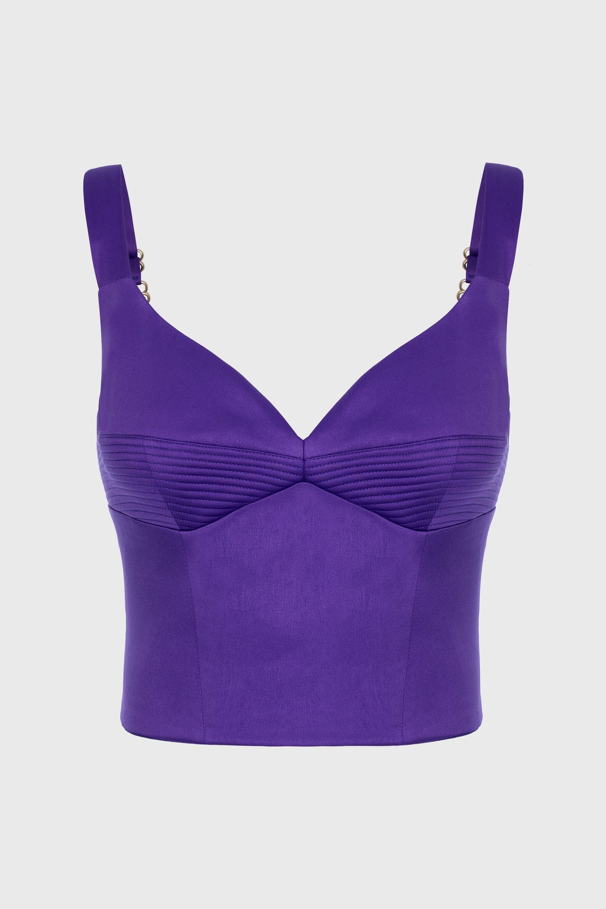 Corset violet din satin cu insiretare Haze
