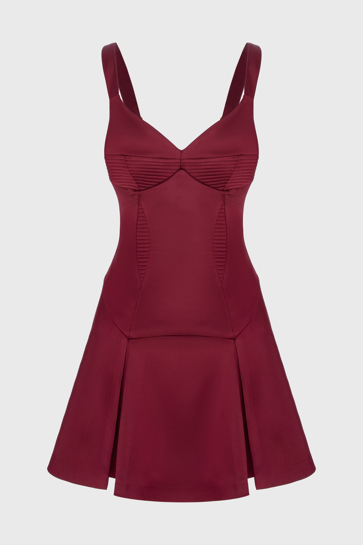 Rochie rosu burgund mini din satin Haze