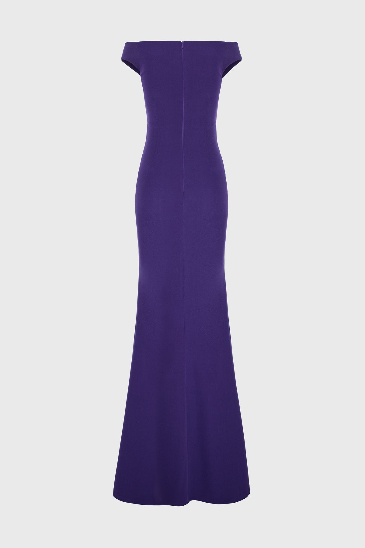 Rochie violet lunga cu decolteu Ivy