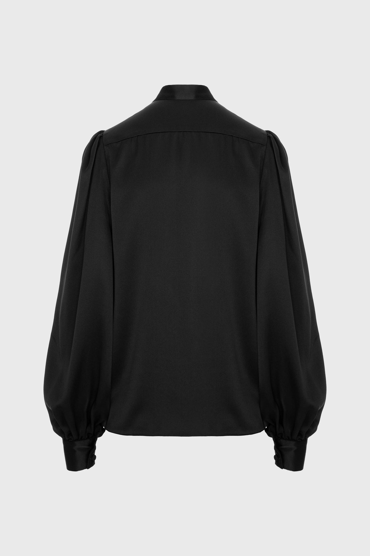Camasa neagra din matase naturala Lavish