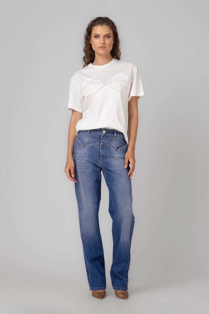 Blugi denim albastru Outline