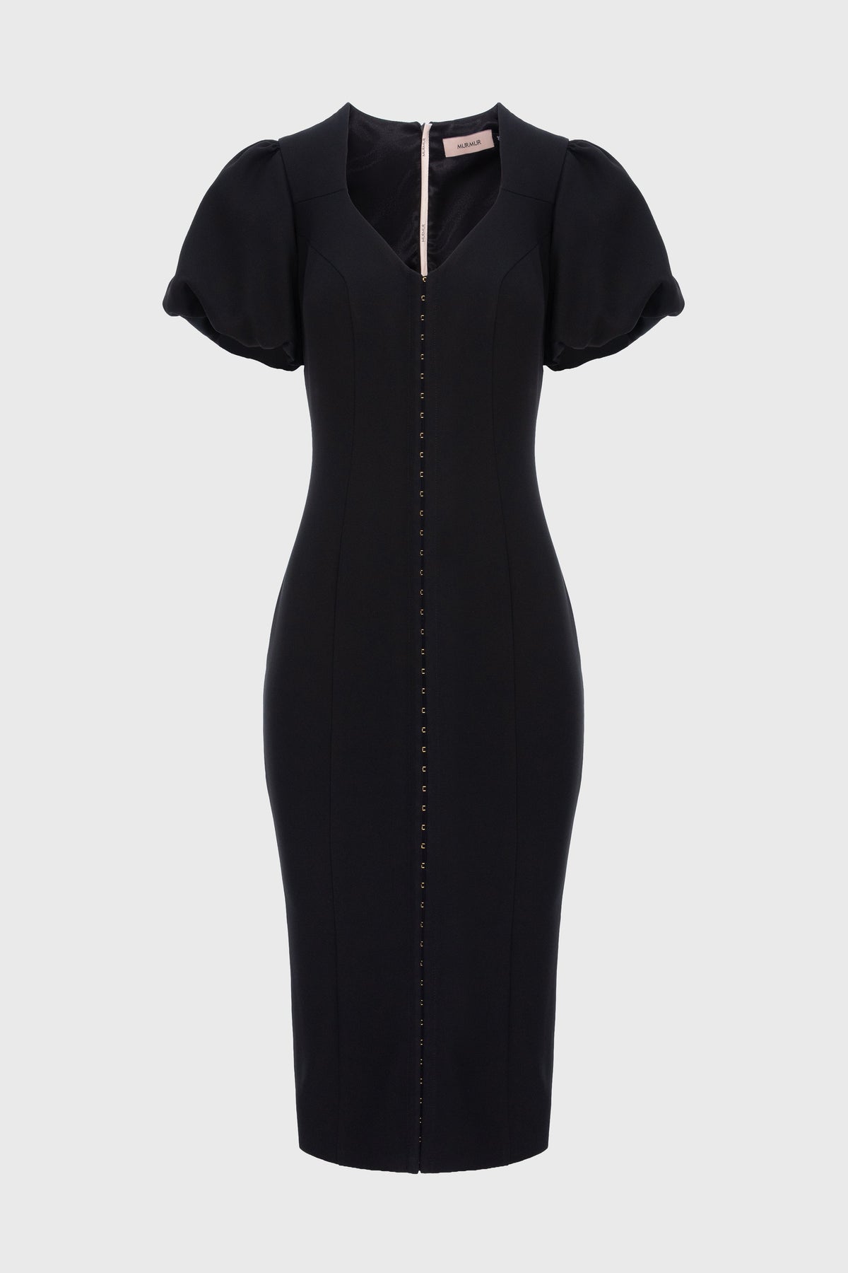 Rochie neagra cu capse Snap