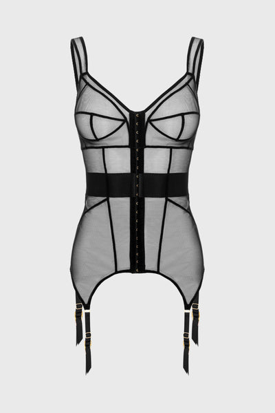 Cumpara Corset neagru Zest din tulle italienesc elastic