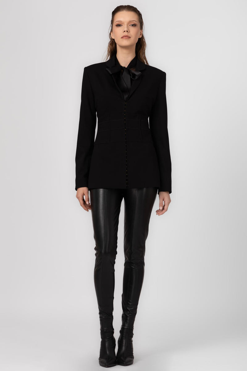 Blazer negru din lana Tomboy