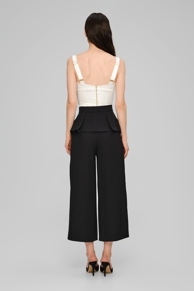 Pantaloni negri midi evazati Blaze