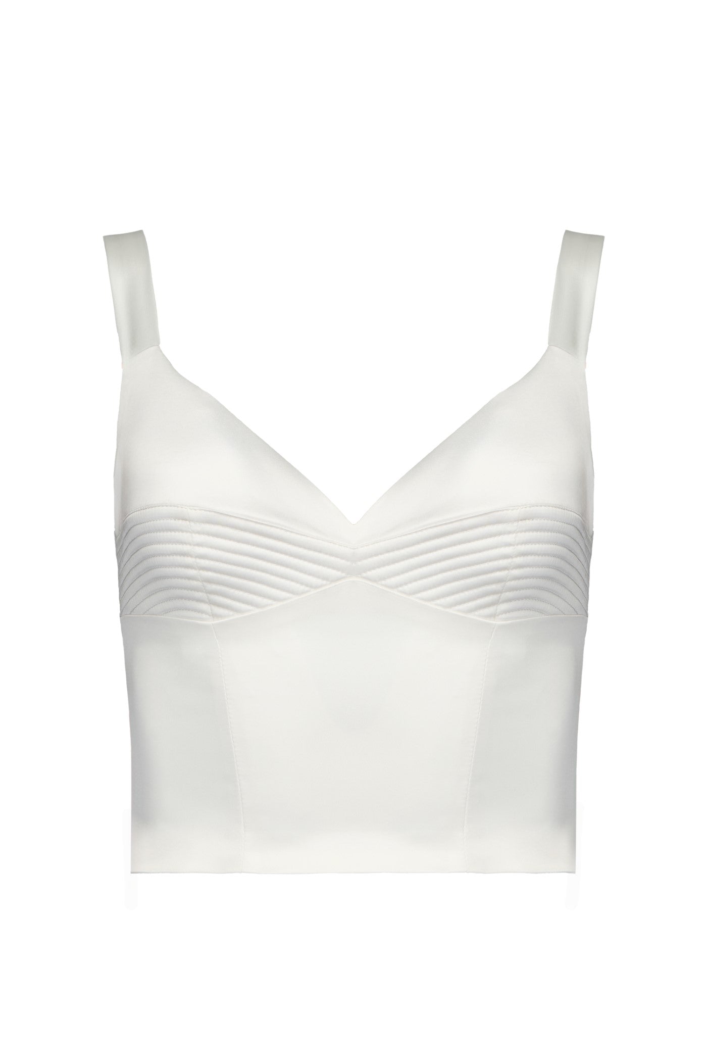 Corset alb din satin elastic Haze