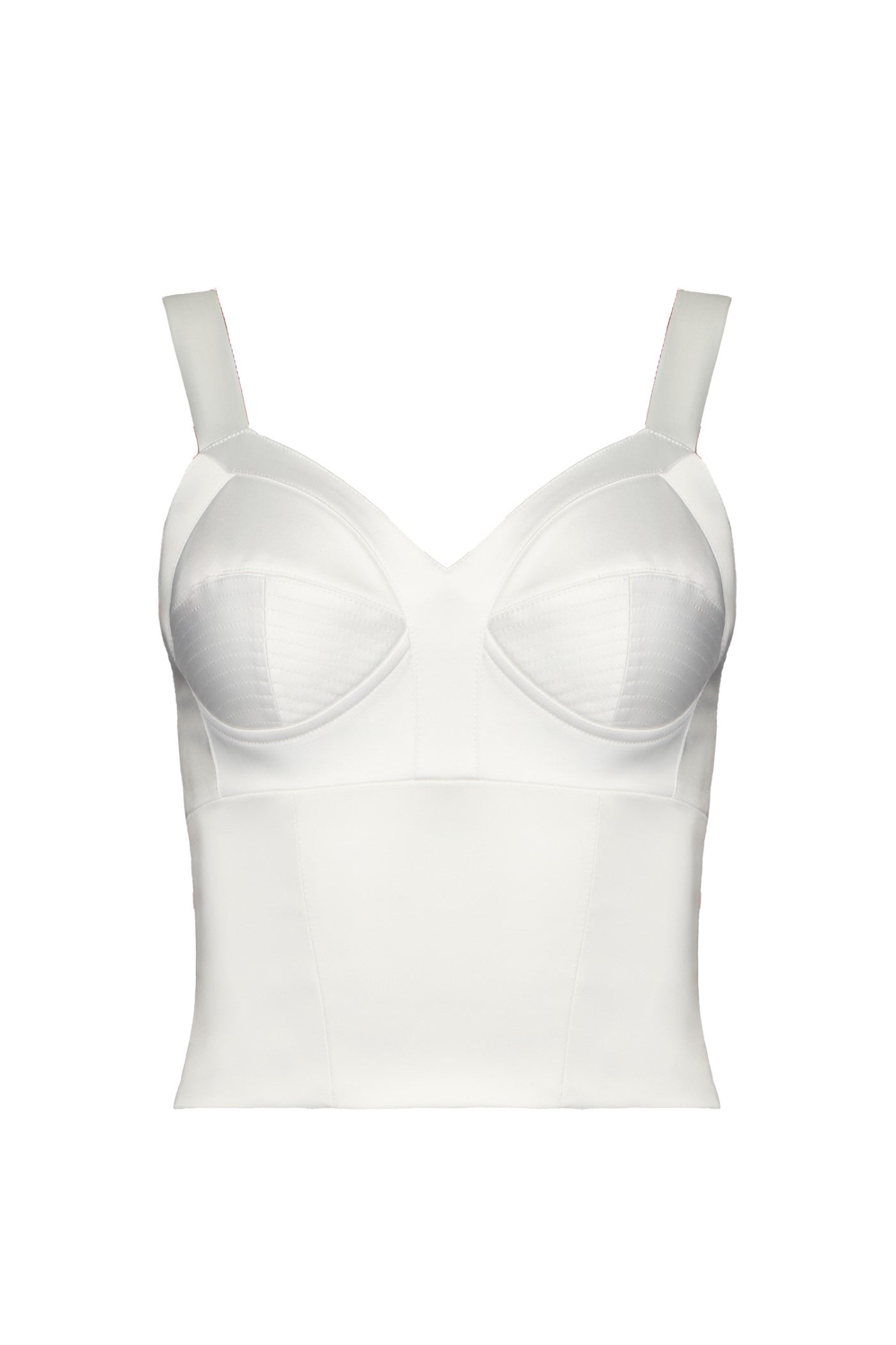 Corset alb din satin elastic Sculpt