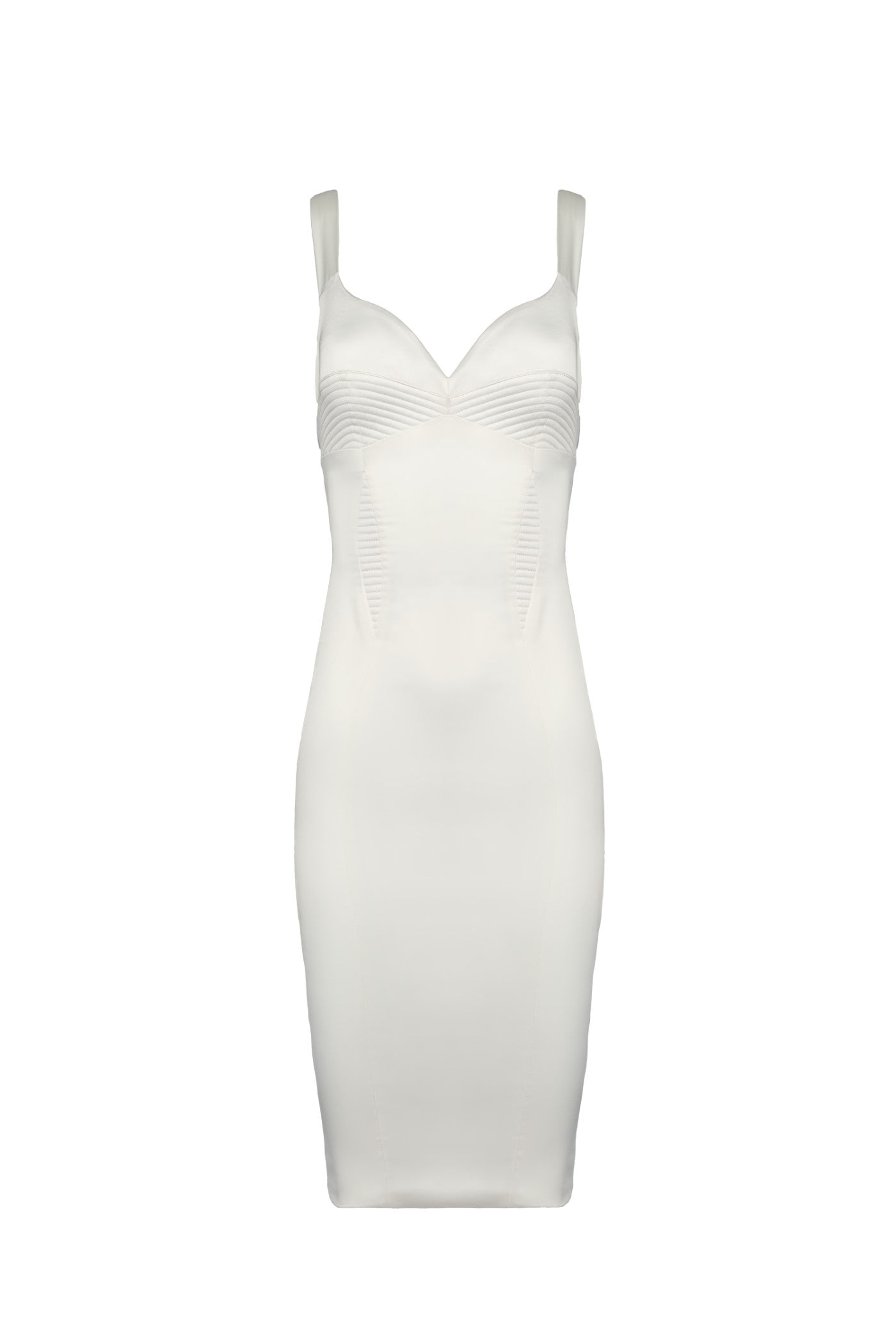 Rochie alba din satin elastic Haze
