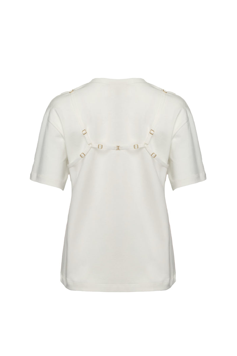 Tricou alb din bumbac organic Outline