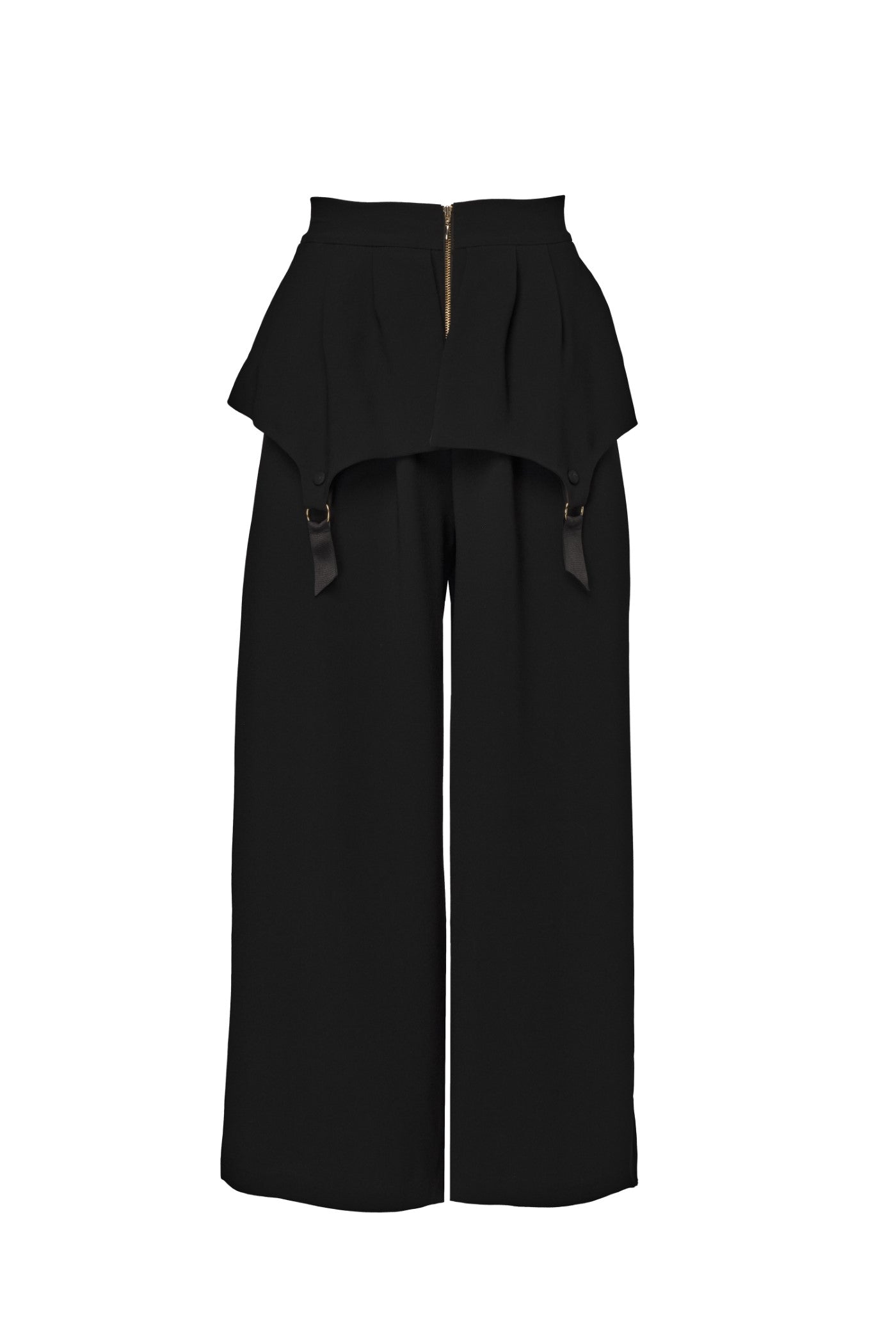 Pantaloni negri midi evazati Blaze