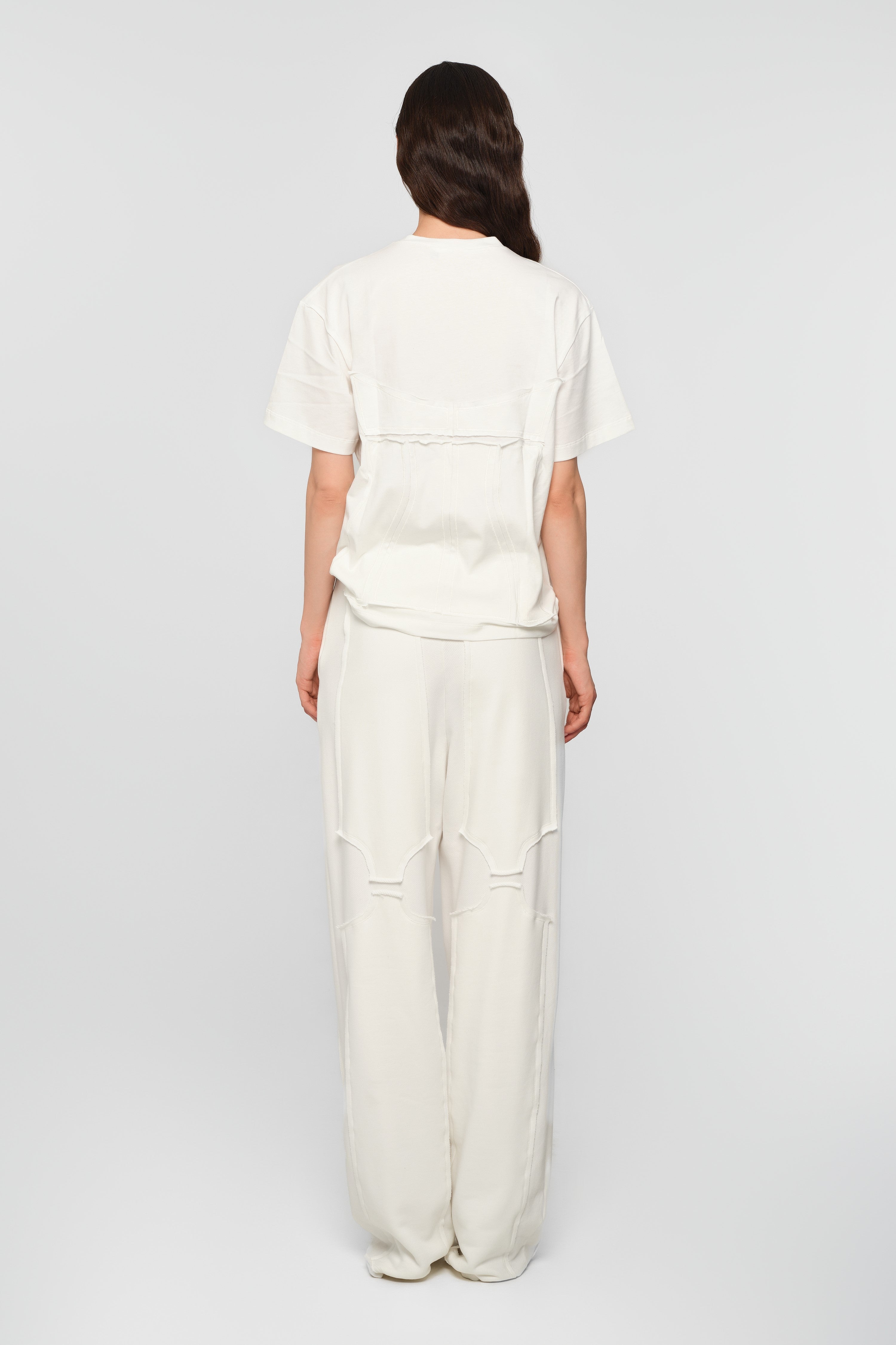 Tricou alb din bumbac organic Deconstructed