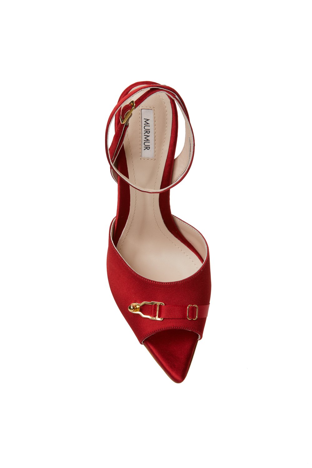 Sandale rosii din satin Secure
